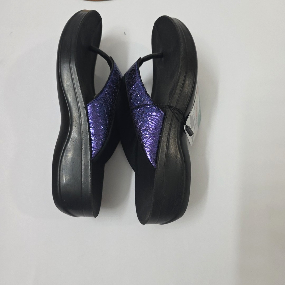 Women's 7 Purple Orthotic Comfort Sandals With Arch Support Heel + Arch Support - Picture 8 of 11